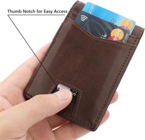 img 1 attached to 👝 Genuine Leather Men's Wallet with RFID Blocking - Minimalist Pocket Fashion Accessories