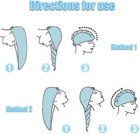 img 1 attached to 🔹 Набор из 3 микрофибры Qioo для волос - ультраабсорбирующие и мягкие полотенца для быстрого высыхания волос - синие, розовые, фиолетовые тюрбаны для женщин