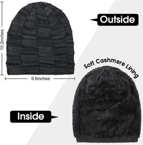 img 2 attached to 🧣 Warm and Stylish Slouchy Beanie Winter Hats, 2 Pack for Men and Women