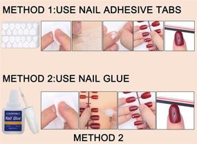 img 2 attached to 🎁 Type B Press on Nails Set: Acrylic Nail Tips, Adhesive Tabs, Glue, Cleaning Pads, Art Fimo – Perfect Stocking Stuffers for Women, Mom, Her, Wife, Girlfriend