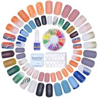 🎁 type b press on nails set: acrylic nail tips, adhesive tabs, glue, cleaning pads, art fimo – perfect stocking stuffers for women, mom, her, wife, girlfriend logo