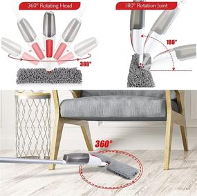 img 2 attached to 🧹 Efficient Spray Mop for Floor Cleaning: Dual-sided, Wet/Dry with 3 Microfiber Pads, 550ML Refillable Bottle - Ideal for Tile, Laminate, Hardwood - Includes 1 Scraper