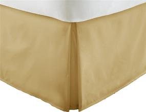 img 4 attached to 🛏️ ienjoy Home Premium Pleated Bed Skirt, King Size, Gold