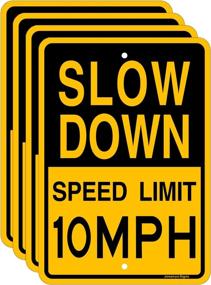 img 4 attached to 🚧 Enhance Traffic Safety with Jowanyo's Slow Down Speed Limit 10 MPH Sign