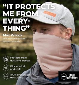 img 3 attached to 🧢 Multipurpose Neck Gaiter Face Mask for UV & Dust Protection - Ideal for Fishing, Running & Hiking