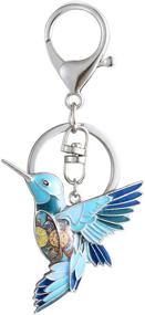 img 4 attached to 🐦 Luckyui Enamel Hummingbird Keychain Keyring