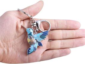 img 2 attached to 🐦 Luckyui Enamel Hummingbird Keychain Keyring