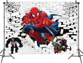 img 2 attached to Spiderman Background Polyester Superhero Decorations