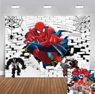 spiderman background polyester superhero decorations logo