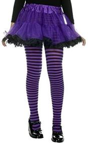 img 1 attached to 🎶 Stylish MUSIC Girls Stripe Tights Black - Trendy Girls' Clothing in Socks & Tights