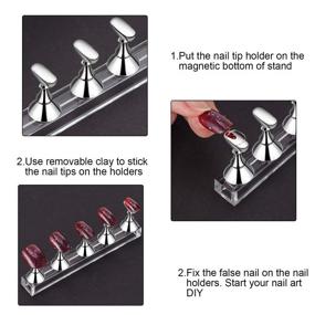 img 2 attached to Versatile and Durable: 4 Sets of Acrylic Nail Display Stands - Perfect for Showcasing, Practicing, and Creating DIY Nail Art with Press on Nails, Magnetic Nail Tips, and False Nail Tips