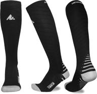 newmark compression socks - top graduated stockings for runners, nurses, and plantar fasciitis; ideal for hiking and athletics logo
