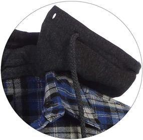 img 1 attached to Stylish Gioberti Checkered Brushed Charcoal Coat with Removable Features