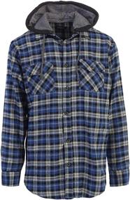 img 2 attached to Stylish Gioberti Checkered Brushed Charcoal Coat with Removable Features