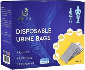 img 4 attached to 🚽 EZ PZ Disposable Urine Bags [12 Pack] – Portable Travel Solution for Emergencies, Camping & Traffic Jams – Leak-Proof & Odorless Pee Bags – 700ml Urinal Bags for Men and Women