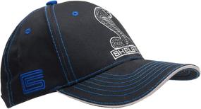 img 3 attached to 🐍 Shelby Cobra Snake Logo Baseball Cap - Black with Blue Stitching - 100% Cotton - Velcro Adjustable - One Size Fits All