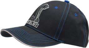 img 2 attached to 🐍 Shelby Cobra Snake Logo Baseball Cap - Black with Blue Stitching - 100% Cotton - Velcro Adjustable - One Size Fits All