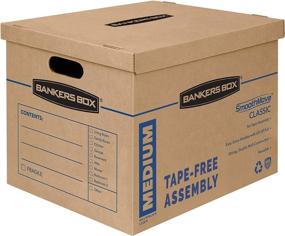 img 4 attached to 📦 Bankers Box SmoothMove Classic Moving Boxes - Tape-Free Assembly and Easy Carry Handles (Medium, Pack of 8)