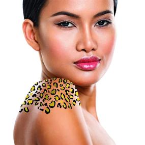 img 2 attached to FashionTats Leopard Temporary Tattoos Removable