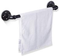 🛀 elibbren 18 inch industrial pipe towel bar, bathroom hardware accessory - wall mount bath towel rack holder, 1 pack logo