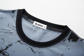 img 2 attached to 👕 KLIEGOU Hipster Ripped Hemline Pattern Men's Clothing: Stylish Shirts for Fashion-forward Men