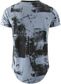 img 3 attached to 👕 KLIEGOU Hipster Ripped Hemline Pattern Men's Clothing: Stylish Shirts for Fashion-forward Men