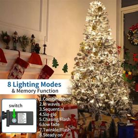 img 2 attached to 🎄 200LED Ultra-Bright Fairy String Lights: Perfect Outdoor/Indoor Christmas Tree Decoration, 72FT Warm White - UL Certified!