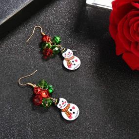 img 3 attached to 🎄 Dazzling Christmas Ornament Earrings: Hypoallergenic Jewelry for Girls, Beautifully Dangling