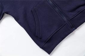 img 1 attached to UNACOO Unisex Brushed Fleece Long Shoulder Boys' Clothing and Fashion Hoodies & Sweatshirts