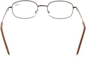 img 1 attached to 👓 Eyekepper Metal Frame Reading Glasses (Brown) 3 Pair Set with Spring Hinged Arms - Valupac Metal Readers +1.75 Power