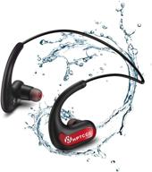 🎧 ultimate ipx8 waterproof wireless headphones for swimming - 8gb memory, noise cancelling mic, red logo