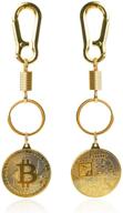🔑 cryptocurrency keychain with bitcoin plate and chain logo
