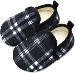 img 4 attached to 👶 Scurtain Toddler Slippers: High-Quality Non Slip Shoes for Boys