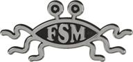 пластиковый автозначок летающего спагетти-монстра - серебро (5.5'' x 2.5'') - улучшенный seo логотип