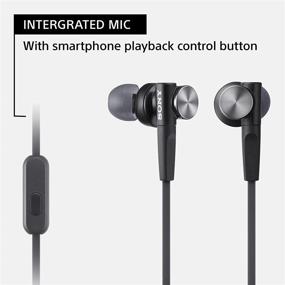 img 1 attached to 🎧 Наушники-вкладыши Sony MDRXB50AP Black: улучшенный бас и микрофон для телефонных звонков.