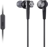 🎧 sony mdrxb50ap black earbud headphones/headset: enhanced bass & mic for phone calls logo