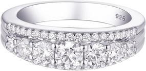 img 4 attached to 💍 Newshe Eternity Ring: Sparkling 1.13ct Wedding Band for Women in 925 Sterling Silver, Sizes 4-13