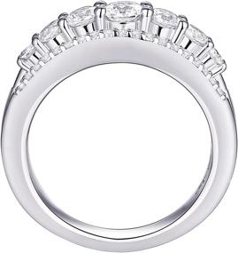 img 3 attached to 💍 Newshe Eternity Ring: Sparkling 1.13ct Wedding Band for Women in 925 Sterling Silver, Sizes 4-13