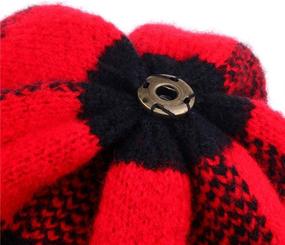 img 1 attached to 🧣 Stay Cozy & Chic with CRUOXIBB Winter Buffalo Plaid Cuff Beanie Hat - Warm Knit Skull Cap for a Fashionable Winter Look
