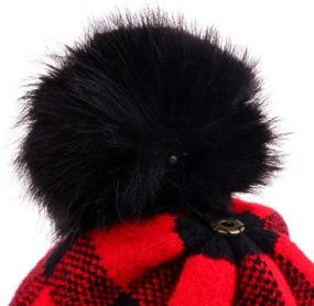 img 2 attached to 🧣 Stay Cozy & Chic with CRUOXIBB Winter Buffalo Plaid Cuff Beanie Hat - Warm Knit Skull Cap for a Fashionable Winter Look