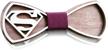 wooden bow tie holiday superman logo