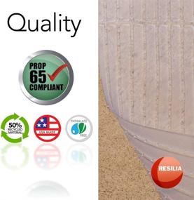 img 1 attached to 🚫 Clear Plastic Resilia Floor Protector - Easy-to-Clean Mat for Deep Pile Carpet, Ideal for Hallway, Living or Dining Rooms, 27 Inches x 6 Feet