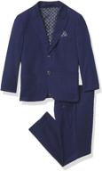 stylish and sleek: isaac mizrahi boys' slim fit check suit - sophisticated fashion for young gents logo