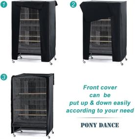 img 1 attached to 🐦 PONY DANCE Universal Birdcage Cover: Improved Blackout &amp; Breathable Material for Pets Products