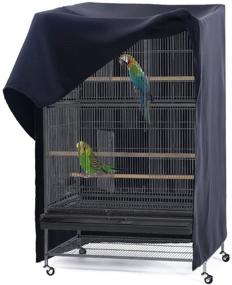 img 4 attached to 🐦 PONY DANCE Universal Birdcage Cover: Improved Blackout &amp; Breathable Material for Pets Products