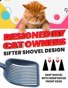 img 4 attached to 💩 iPrimio Sifter with Deep Shovel Litter Scoop - Engineered by Cat Owners - Tough ABS Plastic Scoop, Scooper. Durable Handle. Patented.