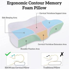 img 3 attached to Шейный ортопедический эргономичный подушка для сна