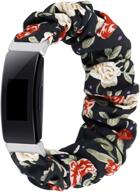 veaqee scrunchie bands compatible with inspire 2/inspire hr bands special edition women girl elastic stretch fabric strap pattern printed scrunchy replacement bracelet wristband accessories… wellness & relaxation in app-enabled activity trackers logo