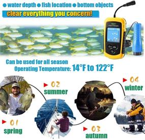 img 3 attached to 🎣 Lucky Small Portable Fish Finder: Ultimate Kayak Sonar for Ice Fishing & Boat Anglers - Top Rated Handheld Fish Finders & Gift Ideas for Fishermen