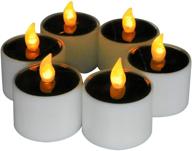 🕯️ enhance your home decor and outdoor ambiance with youngerbaby set of 6 romantic solar power led tea lights flameless candles logo